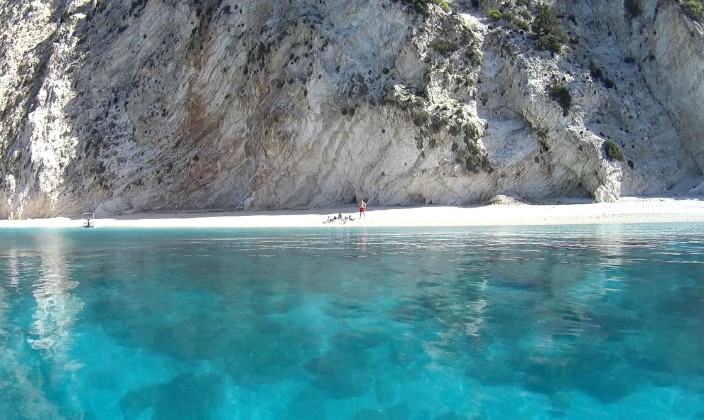 Rocky scenery in Cyclades islands