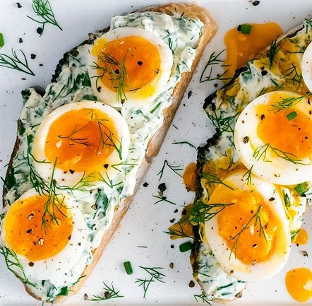 boiled eggs and fresh bread