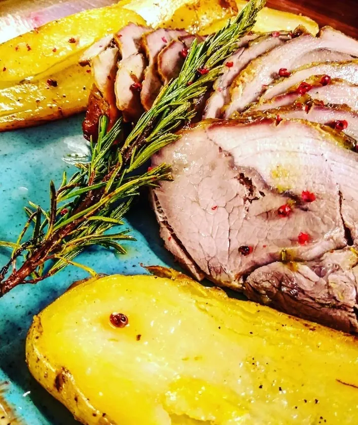 pasta dish served onboard