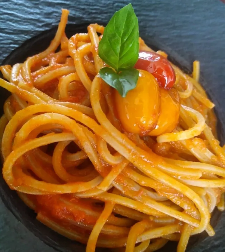 pasta dish served onboard