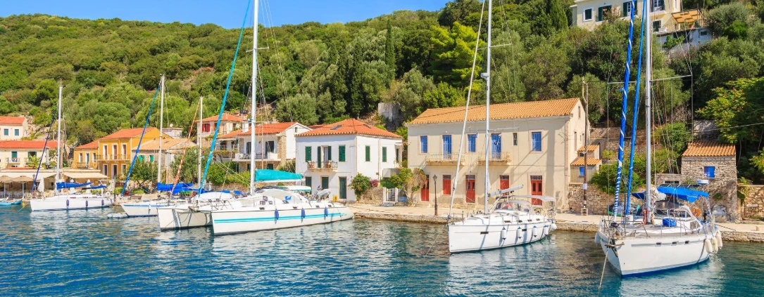 Arriving to Kioni, ithaca, ionian islands.