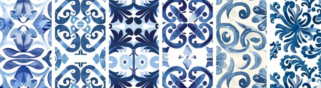 A beautiful blue and white pattern.