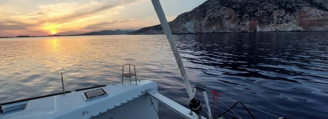 Sunset over ionian islands.