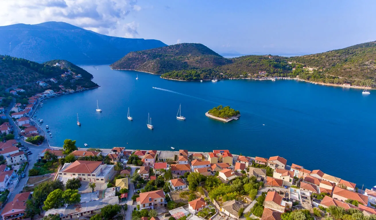 Vathi port, Ithaca, Ionian Islands.
